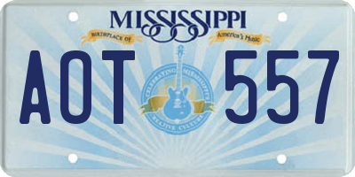 MS license plate AOT557