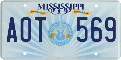 MS license plate AOT569