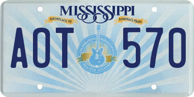 MS license plate AOT570