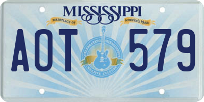 MS license plate AOT579