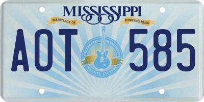 MS license plate AOT585