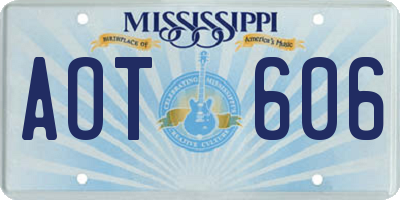 MS license plate AOT606