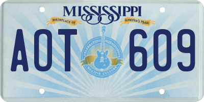 MS license plate AOT609