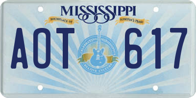 MS license plate AOT617