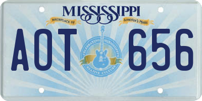 MS license plate AOT656
