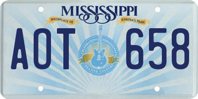 MS license plate AOT658