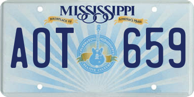 MS license plate AOT659