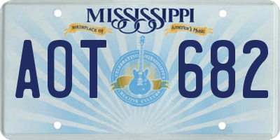 MS license plate AOT682