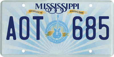 MS license plate AOT685