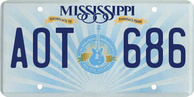 MS license plate AOT686