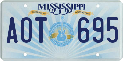 MS license plate AOT695