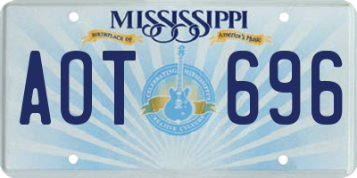 MS license plate AOT696