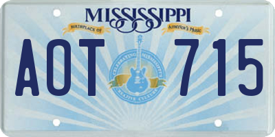 MS license plate AOT715