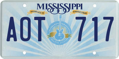 MS license plate AOT717
