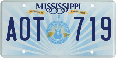 MS license plate AOT719