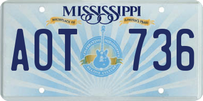 MS license plate AOT736