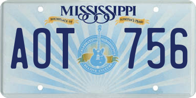 MS license plate AOT756