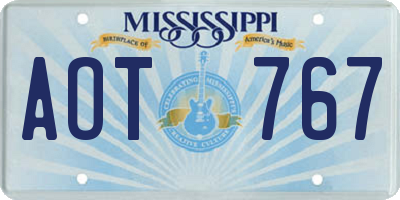 MS license plate AOT767
