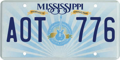 MS license plate AOT776