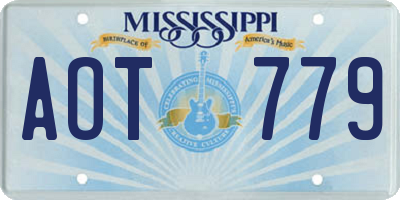 MS license plate AOT779