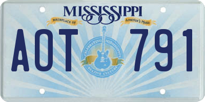 MS license plate AOT791