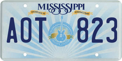 MS license plate AOT823