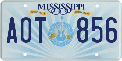 MS license plate AOT856
