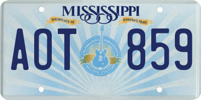 MS license plate AOT859