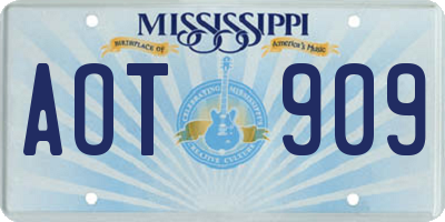 MS license plate AOT909