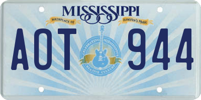 MS license plate AOT944
