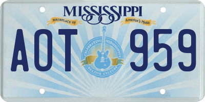 MS license plate AOT959