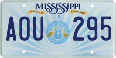 MS license plate AOU295