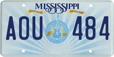 MS license plate AOU484