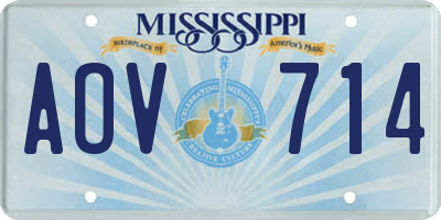 MS license plate AOV714