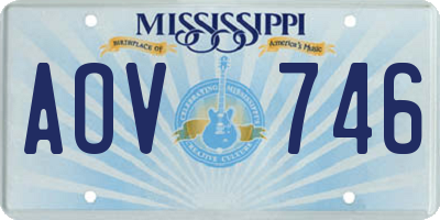 MS license plate AOV746