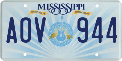 MS license plate AOV944