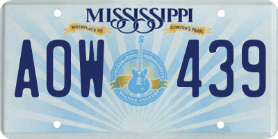 MS license plate AOW439
