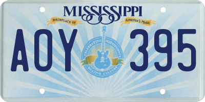 MS license plate AOY395