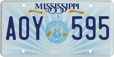 MS license plate AOY595