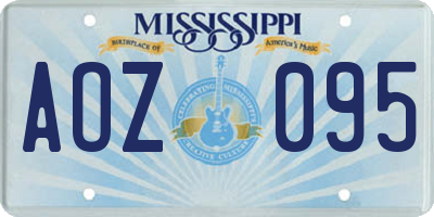 MS license plate AOZ095
