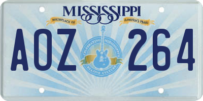 MS license plate AOZ264