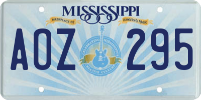 MS license plate AOZ295