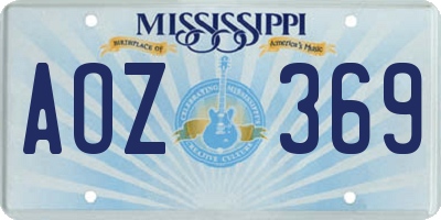 MS license plate AOZ369