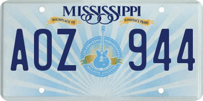 MS license plate AOZ944
