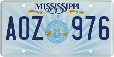 MS license plate AOZ976