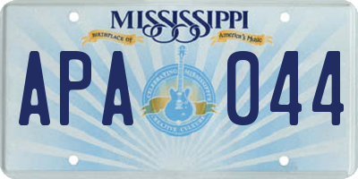 MS license plate APA044