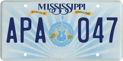 MS license plate APA047