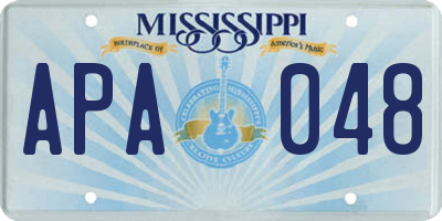 MS license plate APA048