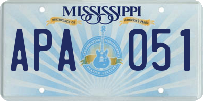 MS license plate APA051