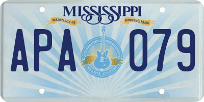 MS license plate APA079